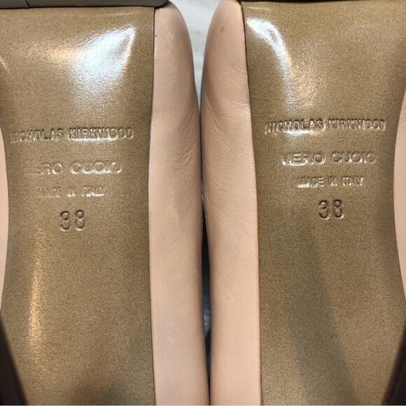 Nicholas Kirkwood Bi Color Pump Two Tone Platform Peach Black Pearl 38 EU 7.5 US - Picture 14 of 14